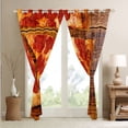 thumbnail image 4 of Erosebridal Pepperoni Pizza Curtains & Drapes Adults,Sausage Pizza Curtains Blackout Bedroom,Fast Food Themed Curtains Realistic Funny Food Window Curtain, 4 of 6