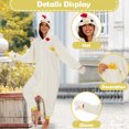 thumbnail image 4 of Polyester CANASOUR Chicken Onesie Adult Funny Suits Farm Animal Cosplay Pajamas for Women and Men, 4 of 6