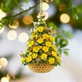 thumbnail image 5 of HomeDM Christmas Tree Ornament Bee Honey Acrylic Pendant Flower Honeycomb Hanging Ornaments for Xmas Tree Holiday Party Decorations 8cm/3.15", 5 of 9