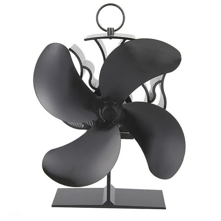 

DESTYER Heat Powered Fan Stand-Type 4-Blade Durable Eco-Friendly Stove Fan