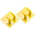 thumbnail image 3 of jinwen 2Pcs Badminton Racket Hooks Bedroom Stainless Steel Wall Mounted Racket Rack Yellow, 3 of 9
