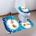 thumbnail image 2 of 5PCS Christmas Bath Mat Set Colorful Printing Non Slip Bathroom Rug with Contour Rug & Lid Toilet Cover, 2 of 5