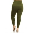 thumbnail image 5 of Women High Waist Compression Leggings Strechy Tommy Contorl Leggings - Army Green, Plus, 5 of 6