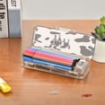 thumbnail image 6 of Iauyy Stackable Clear Pencil Box with Snap-Tight Lid, Large Capacity Plastic Storage Organizer for Pencils, Markers, Crayons ,Black and White Cow, 6 of 6