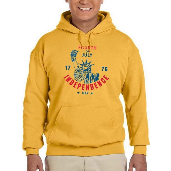 Fourth Of July Independence Hoodie Men -Image by Shutterstock, Male Small