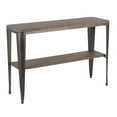 thumbnail image 1 of Oregon Industrial Console Table in Antique Metal and Espresso Wood-Pressed Grain Bamboo, 1 of 10