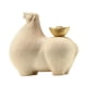 thumbnail image 4 of Figura de cerámica de caballo chino para escritorio, sala de estar y chimenea. Beige, 4 of 9