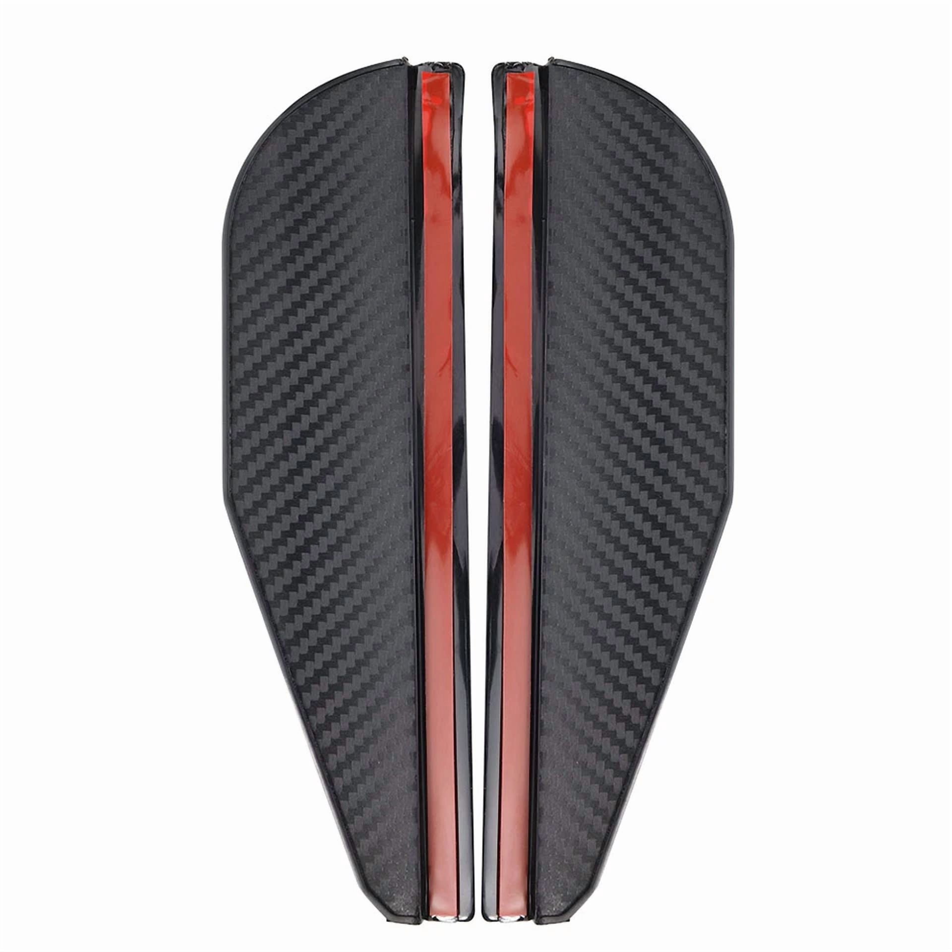 FLINT- For Suv Auto Car Accessories 2X Carbon Fiber Look Mirror Rain Visor Guard
