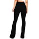 thumbnail image 3 of Vaqueros acampanados de cintura alta para mujer - Pantalones informales con bolsillos con botones para todas las estaciones (tallas S-XXL), 3 of 5