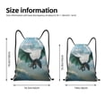 thumbnail image 2 of Fuzoiu Cloud Sky Green Dragon Print Drawstring Backpack for Gym, Travel, Yoga,Sports Sackpack String Bag for Women Men-Medium, 2 of 6