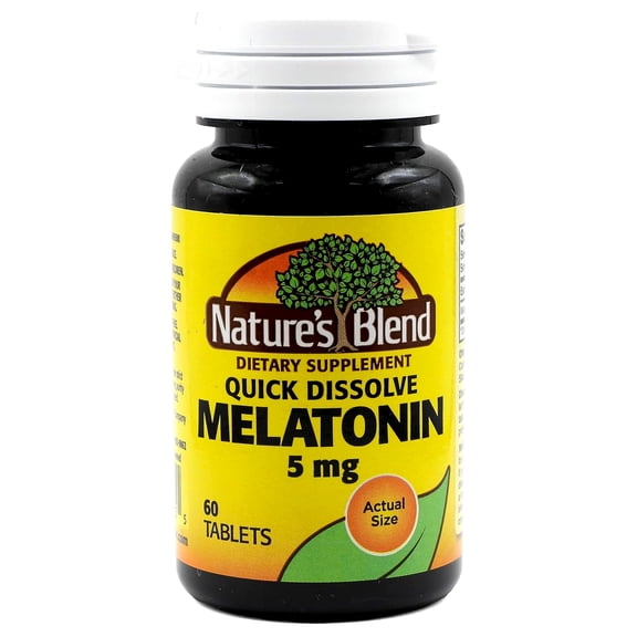 Nature's Blend Melatonin Tablets, 5 mg, 60 Count