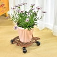 thumbnail image 4 of Sungmor Hierro Fundido Plant Caddies con Base Rodante, Movedor de Macetas con Forma de Búho, 11 x 8.9 Inch 2 Pieza, 4 of 9