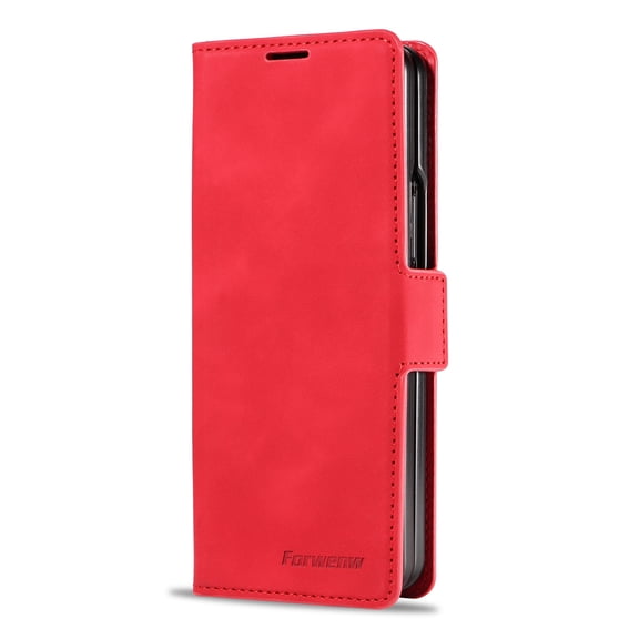 Sanwo Slim Wallet Flip PU Leather Cell Phone Case for Samsung Galaxy Z Fold8 Ultra,Red