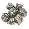 thumbnail image 1 of Uds. Dados poliédricos de Metal patrón de laberinto grabado balanceado rodante dados de Metal sólido para juegos juego de rol estilo 1, 1 of 9