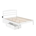 thumbnail image 2 of AFI Warren 14" Queen Wood Platform Bed Frame with Set of 2 Storage Drawers, White, 2 of 9