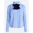 thumbnail image 5 of Free Assembly Women's Button Front Shirt with Satin Tie, Sizes XS-4X, 5 of 5
