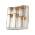 thumbnail image 4 of DOLITY 6 Pieces Clear Glass Food Storage Jar Kitchen Canisters Kitchen Spice Jar Glass Jars Bamboo Lid for Restaurant Food Rice, 4 of 9