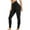 Black, variant on EHRWE Women's Yoga Pants High Waist Workout Sport Pants Casual Trousers Athletic Leggings Classic