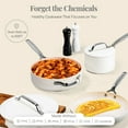thumbnail image 3 of Gotham Steel Modern 5 Pc Ceramic Pots and Pans Set Non Stick, Kitchen Cookware Sets, Non Stick Pots and Pan Set, Ceramic Cookware Set, Pot and Pan Set, Non Toxic Cookware Set, Dishwasher Safe, Cream, 3 of 8