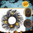 thumbnail image 4 of Maojin Decoración de Halloween Corona de Halloween Campana Colgante de Pared Cara de Fantasma Decoración de Hoja de Arce, 4 of 9