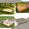 thumbnail image 6 of COVERS&ALL Sandbox Cover 12 Oz Waterproof - Sandpit Cover 100% Weather Resistant with Metal Grommets (Beige, 45.5" W x 45.5" D x 8" H), 6 of 7