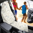 thumbnail image 4 of Uourmeti Car Seat Towel Cover, Compatible with SUV Sedan Van, Terry Cloth Car Seat Cover for Cars Drivers, Wildflower Butterfly Theme, 4 of 7