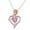 Pink, variant on Christmas Gifts for Women, Rose Flower Necklace Sterling Silver Heart Birthstone Necklaces, Jewelry Gifts for Mother Wife Girlfriend
