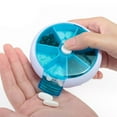 thumbnail image 2 of Agiferg Boîte Ronde de 7 Jours pour Pilules et Vitamines, Étui de Rangement, Distributeur, Organisateur, Support, 2 of 5