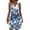 Sky Blue, variant on WTOBBY Women's Stylish Floral Print V-Neck Camisole Dress No Pockets, Sleeveless Design for Summer Fashion, Comfortable and Flowy for Casual and Evening Wear,Royal Blue 2XL