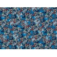thumbnail image 2 of Zelouf Morning Breeze Floral On Belle Crepe  , Sewing, DIY, Crafts Fabric by the Yard, 437 Blue/fchsia, 3 Yard, 2 of 2