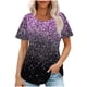 thumbnail image 1 of Tops Cortos para las Mujeres Cuello Redondo Suelto Impreso de Manga Corta, Tops Sueltos para las Mujeres, 1 of 5