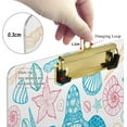thumbnail image 4 of FMSHPON Ocean Colors Shells Turtle Clipboard Hardboard Wood Nursing Clip Board and Pull for Standard A4 Letter 13x9 inches, 4 of 5