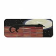 thumbnail image 1 of Moon Computer Mouse Pad, Cat Silhouette Resting on a Brick Wall in a Starry Night Full Moon Imagery, Rectangle Non-Slip Rubber Mousepad Large, 31" x 12", Black Ivory Vermilion, by Ambesonne, 1 of 2