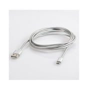Refurbished Blackweb BWA17WI018 Flexible Metal Sync and Charge Cable with Micro-USB connector, 5 Feet, Silver