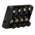 thumbnail image 1 of 4 String Bass Bridge Tailpiece, Headless Guitar Bridge with Locking Zinc Saddles, Replacement for Bass Guitar, Jazz Bass,  Electric Instrument, String Spacing Adjustment, 1 of 8