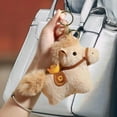 thumbnail image 4 of Colgante de bolso con forma de caballo, accesorio para bolso con llavero y anillos de peluche creativos. Marrón, 4 of 6