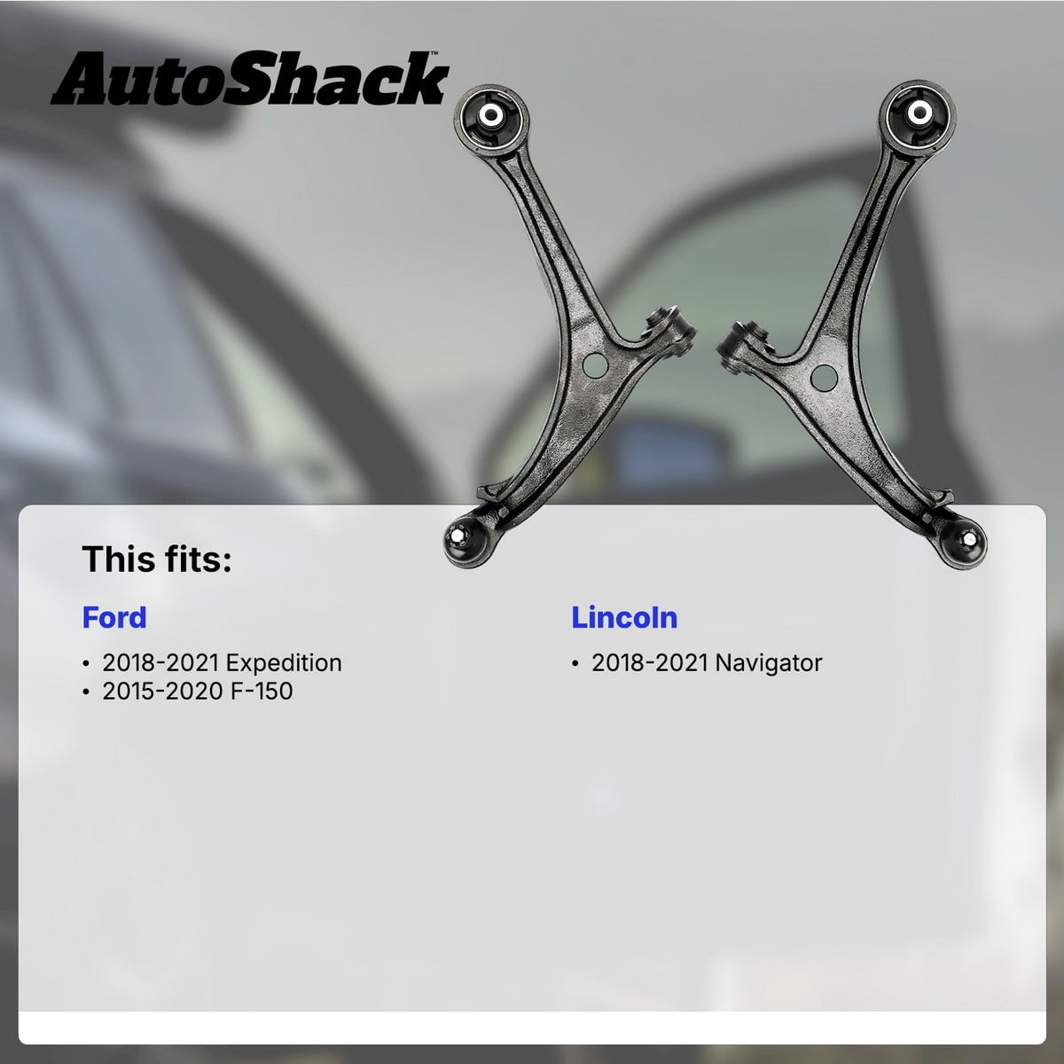 AutoShack Front Right Upper Control Arm and Ball Joint with Bushings for Ford & Lincoln, F-150 2015-2020 Expedition 2018-2024 Navigator 2018-2024, 4WD RWD V6 2.7L 3.0L 3.3L 3.5L V8 5.0L