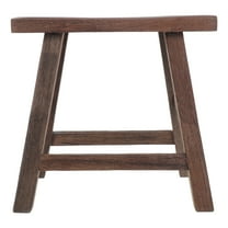 OATIPHO Light Brown Wooden Foot Stool Compact Step Stool for Kitchen Living Room and Bathroom