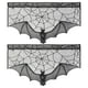 thumbnail image 2 of ¡Oferta especial de Halloween en Meiiso Store! Cortinas de encaje negro de Halloween, 2 unidades, con diseño de murciélago, para ventana, mantel, cortina de ducha, repisa para chimenea, bufanda,, 2 of 8
