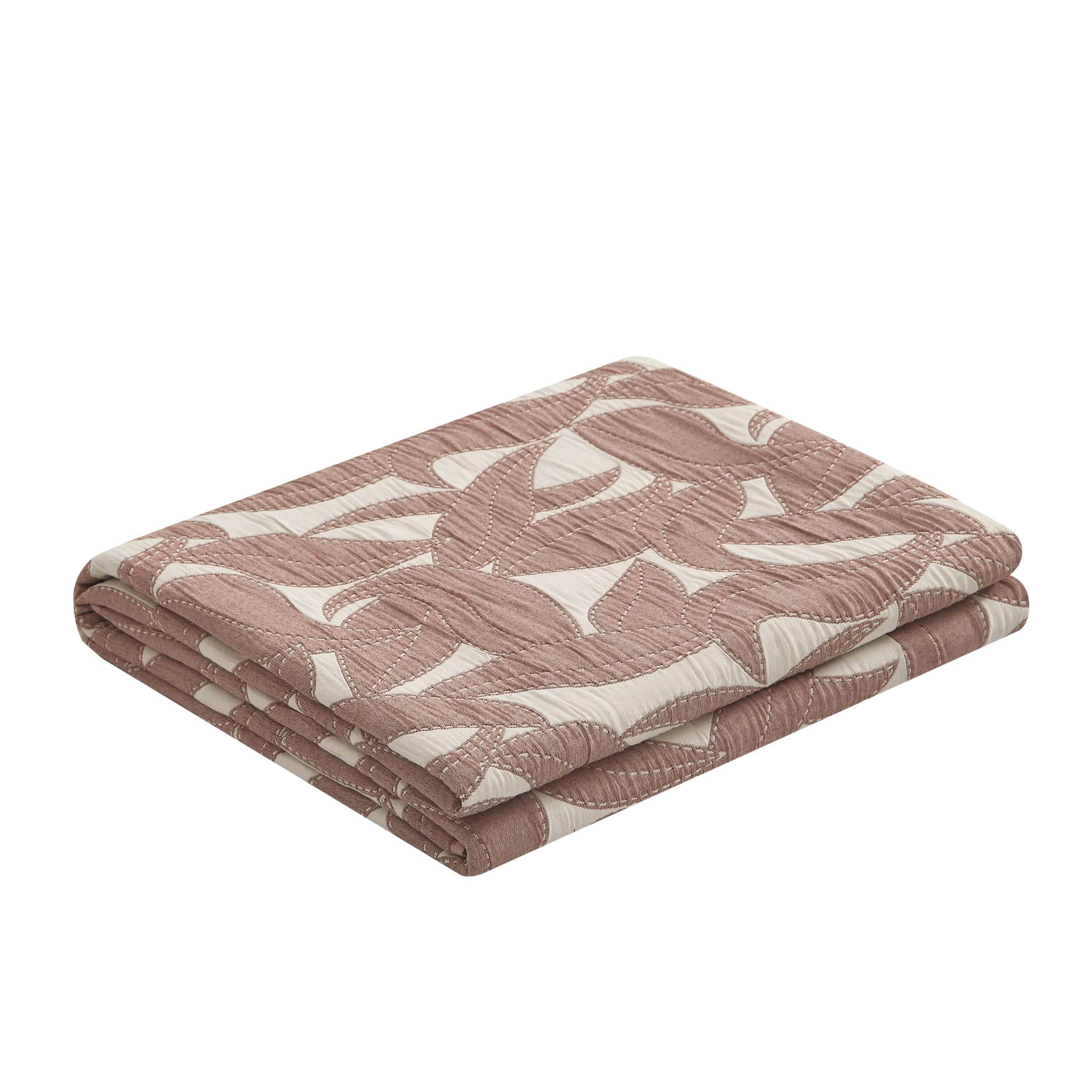 Mainstays Floral Quilt Rust Red Paisly Floral 100% Polyester Quilts, King-Breathable, Hypoallergenic, Antimicrobial