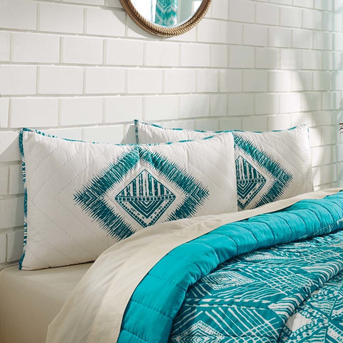 Coastal Bedding Karina Green Sham - Walmart.com