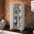 thumbnail image 2 of Sauder North Avenue White Tall 2 Door Storage Cabinet, White Finish, 2 of 9
