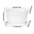 thumbnail image 2 of Wave Edges Plastic Plants Pots with Drainage Holes & Matching Saucers,Lightweight Indoor Outdoor Decorative Flower Planters Garden Decor, 2 of 7