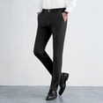 thumbnail image 4 of hotojiny Men's Dress Pants Casual Stretch Tapered Golf Trousers Comfortable Classic Fit Business Formal Pants for Daily Wear, 4 of 7