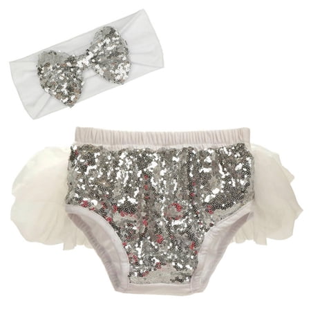 Zshosam Baby Girl Biker Shorts Baby Girls Ruffle Cotton Gauze Shorts Infant Toddler Summer Loose Shorts Size 1T 2T (Silver 1-2 Years)