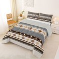 thumbnail image 2 of Homewish Vintage Geometric Print Full Size Comforter Sets,Bohemian Rhombus Stripes Bedding Comforter Set,Light Gray Reversible,3 Pieces,1 Comforter and 2 Pillowcases, 2 of 7