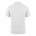 thumbnail image 7 of Mens Polo Shirts Solid Color Summer Casual Knit Short Sleeve Button Down with Pattern Business Collar Breathable Golf Shirts for Men White M, 7 of 7