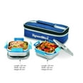 thumbnail image 2 of SIGNORA WARE Midday Squarex Steel Lunch Box With 100% Steel Lids And Bag,350Ml+350Ml, Set Of 2, Blue, 2 of 2