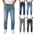 thumbnail image 2 of Qingpeng Womens High Waisted Button Fly Skinny Jeans Fashion Casual Stretch Slim Fit Straight Leg Denim Pants with Pockets, 2 of 6