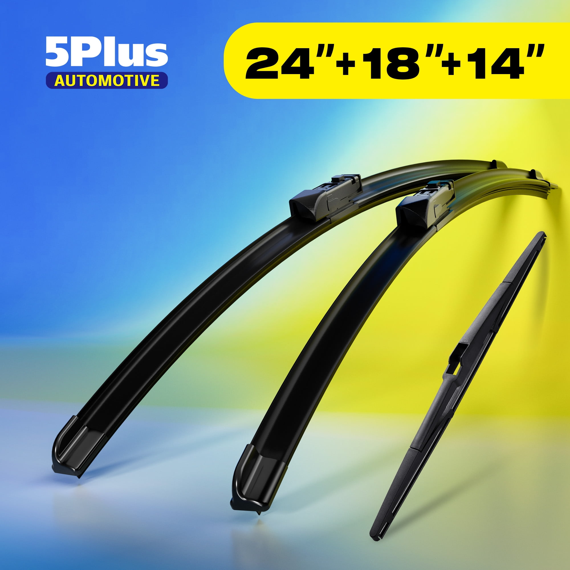 5 PLUS Silicone + Water Repellent Windshield Wiper Blades Compatible with Mazda CX-5 CX-9 2023-2017 Windshield Wipers,All-Seasons Wiper blades-OEM Quality
